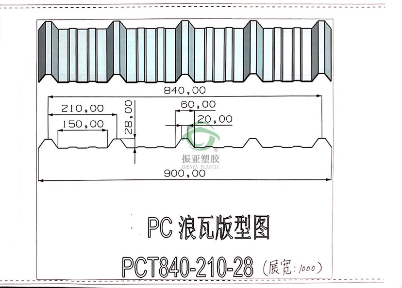 各种型号的采光板都有