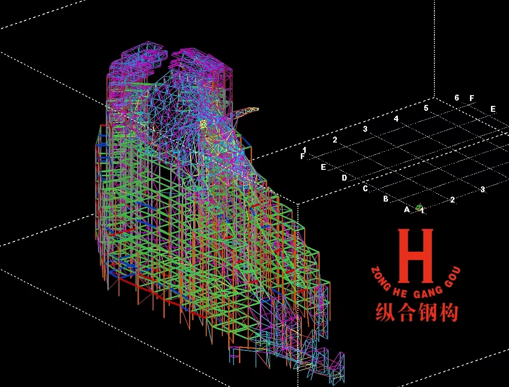 沧州纵合钢构管桁架加工生产基地专业图纸深化建模型