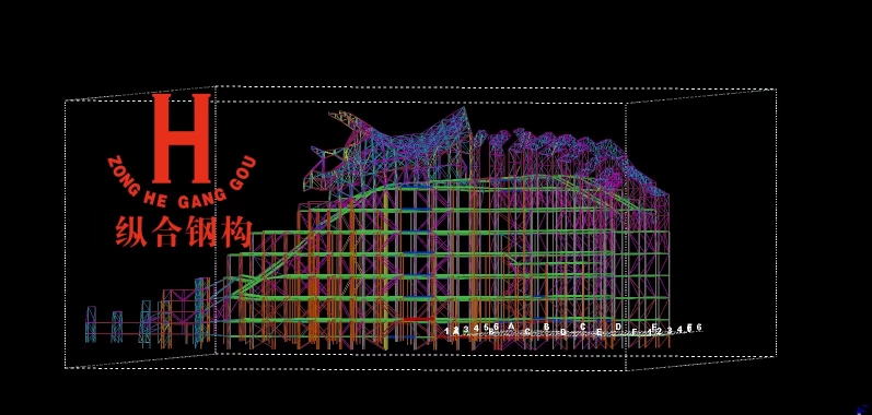 沧州纵合钢构管桁架加工生产基地专业图纸深化建模型