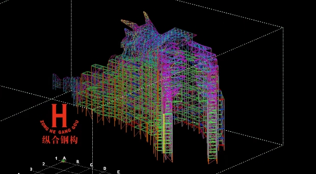 沧州纵合钢构管桁架加工生产基地专业图纸深化建模型