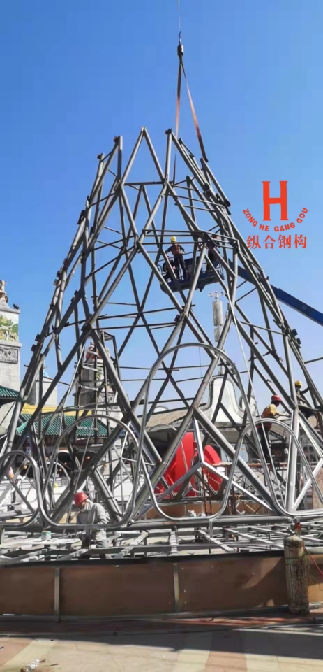 沧州纵合钢构管桁架生产加工基地