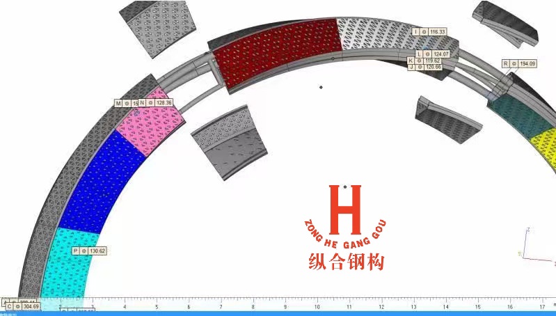 沧州纵合钢构管桁架生产加工基地