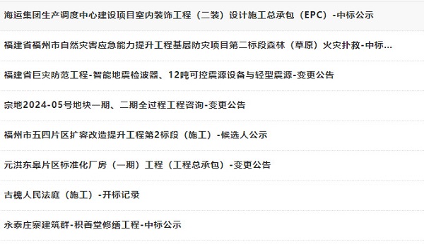 福州建设工程信息网 福州2024重点工程规划